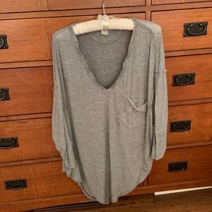 We the free gray top large